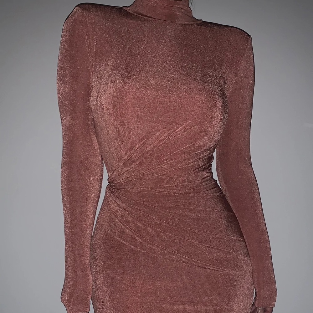 Blush stretchy JLUXE label dress